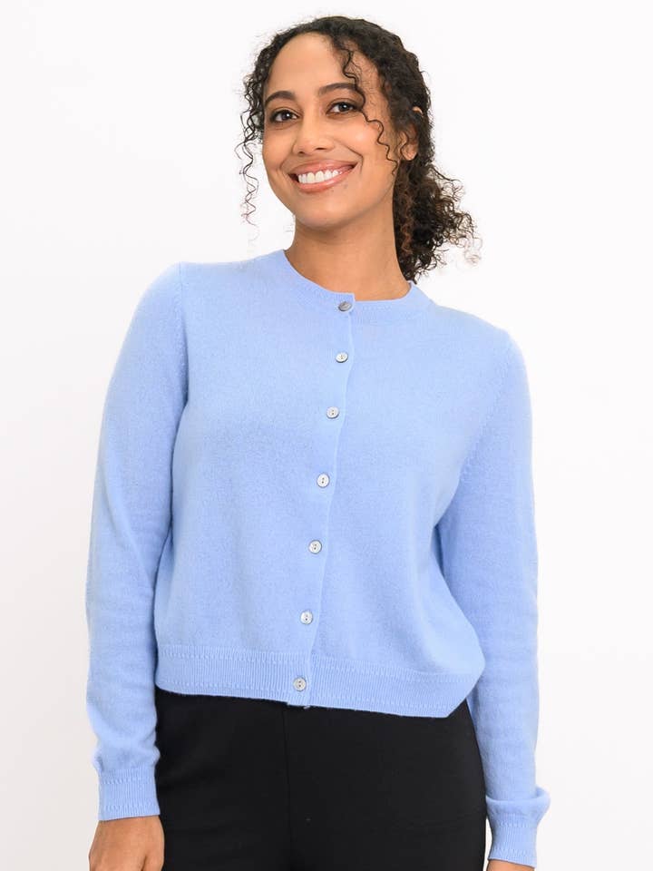 Cardigan Isabella, Bourrache, Cachemire pour la vente par Blue Sky Clothing Co LLC