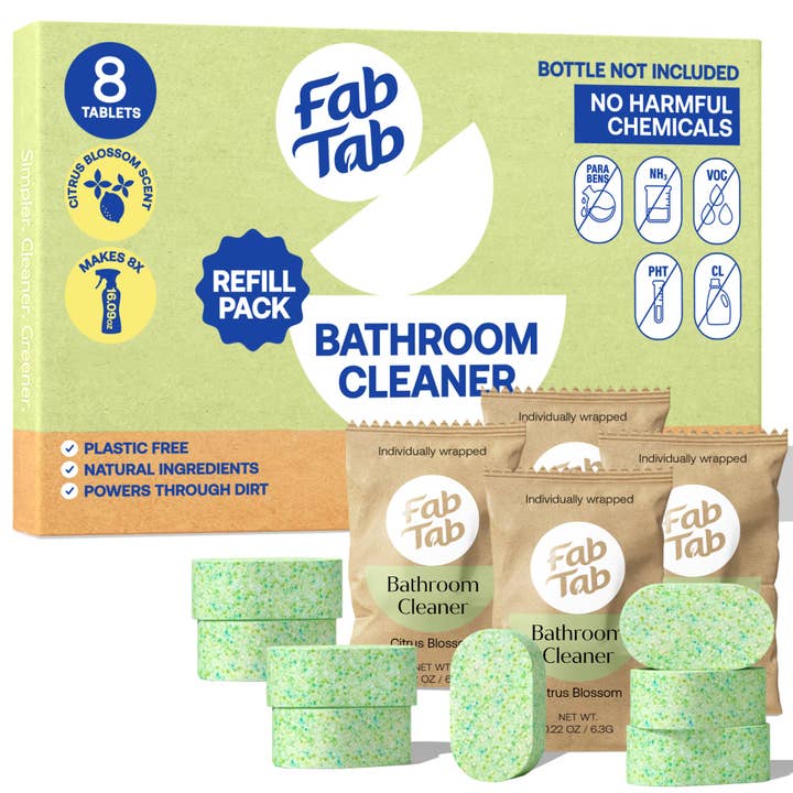 FabTab - Wholesale Multi-Surface Cleaner - Bathroom Cleaner Spray - Refill Packs7