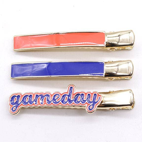 MiMi Wholesale - Wholesale Hair Accessories Set - Women's - KPIN1004 Game Day Collegiate 3 Piece Hairclip Set3