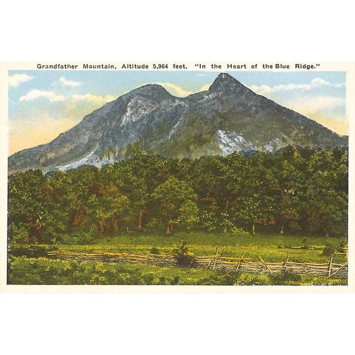 Postcard TN-41 Grandfather Mountain, Blue Range, Tennessee for wholesale by Found Image Press