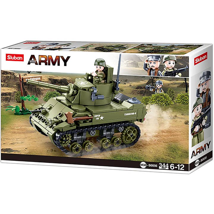 WW2 M5 Stuart Light Tank Bausatz (344 Stück) für den Großhandel von Texas Toy Distribution