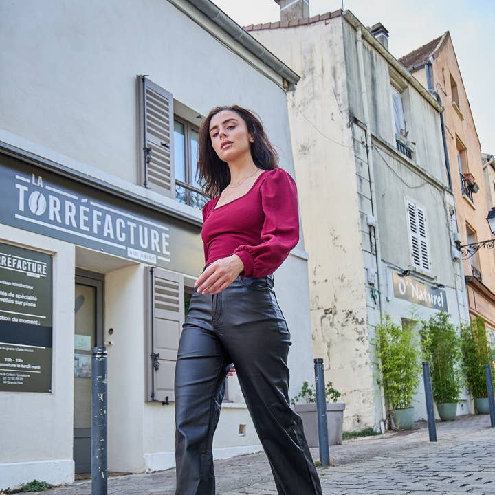 “CORINNE” coated wide-leg pants - ANA & LUCY and other Purchase Wholesale intimo corinne. Free Returns & Net 60 Terms on Faire trending on Faire.