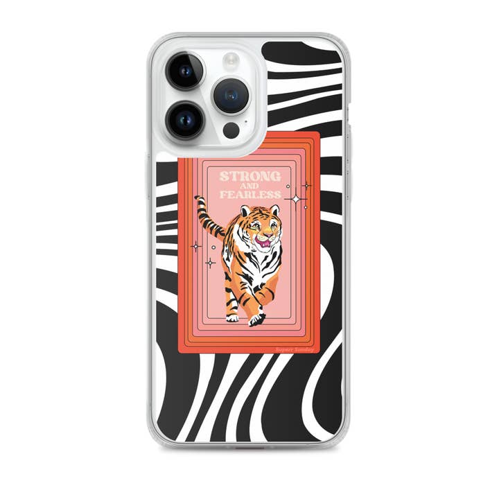 Groovy Tiger Print iPhone Case Cute Animal Print iPhone Case for wholesale by Superr Sunday