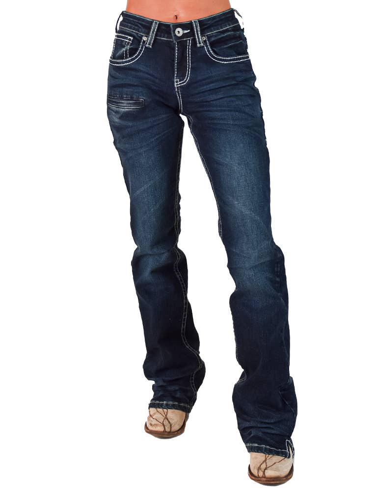 Cowgirl Tuff Co. / B. Tuff Jeans - Wholesale Jeans - Women's - Boot Stitch White4