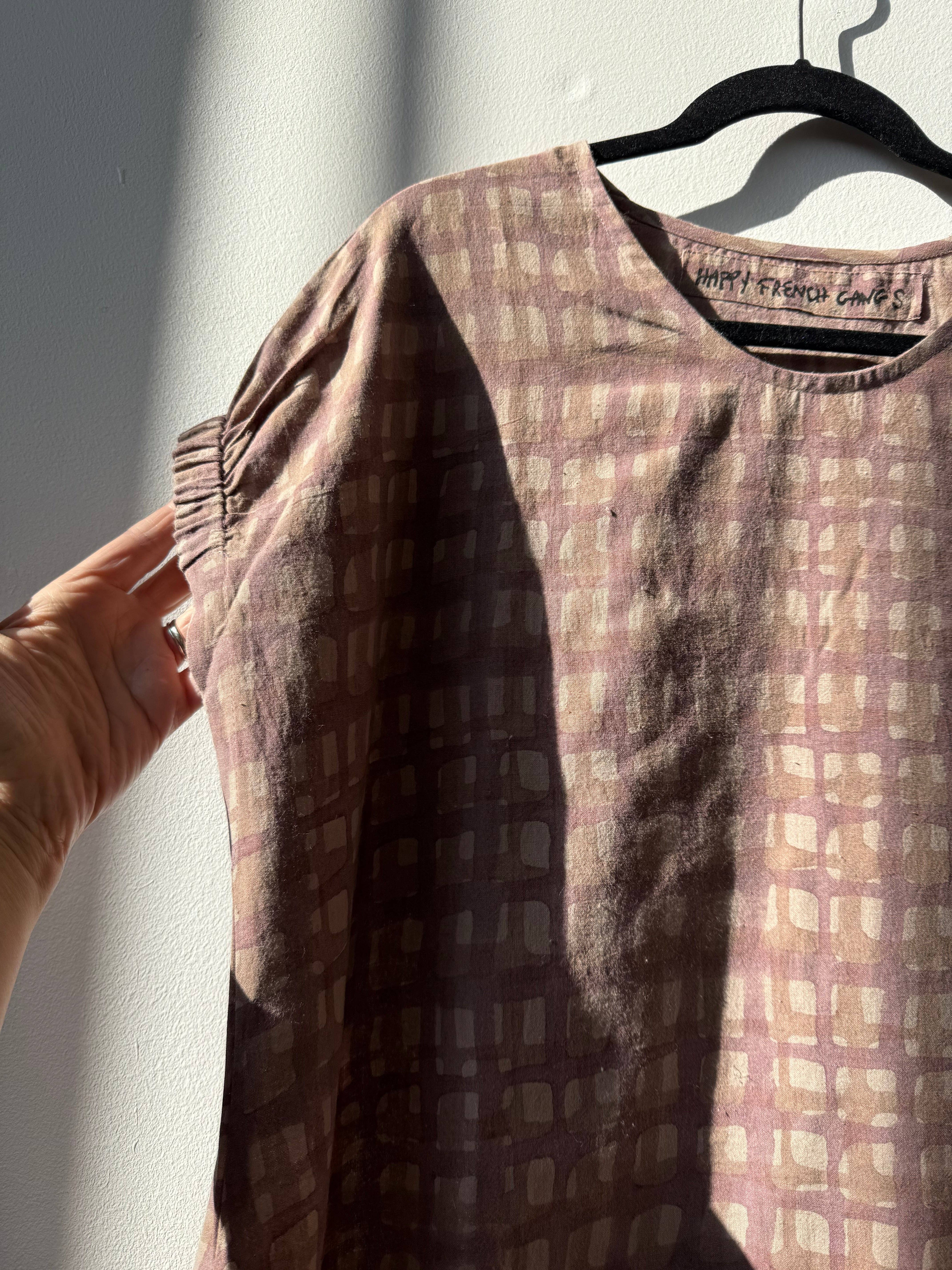 Happy French Gang – wholesale Klänning - Dam – Marthe Klänning Brun Rutigt1