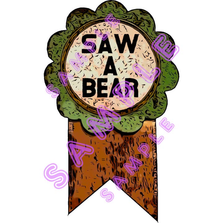 Autocollant en vinyle SAW A BEAR de style rétro/vintage SAB pour la vente par Hilda74 Retro Designs