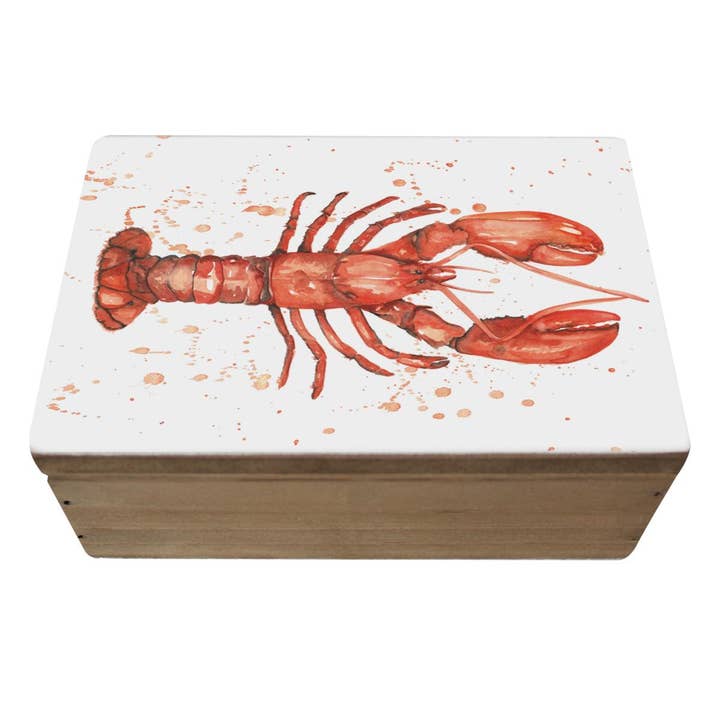 Meg Hawkins Lobster Box, 15x10cm for wholesale by Nauticalia