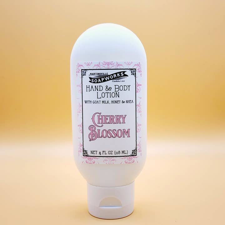 Cherry Blossom Hand & Body Lotion - 4 oz - Wholesale Lotion for wholesale by Martinsville Soapworks