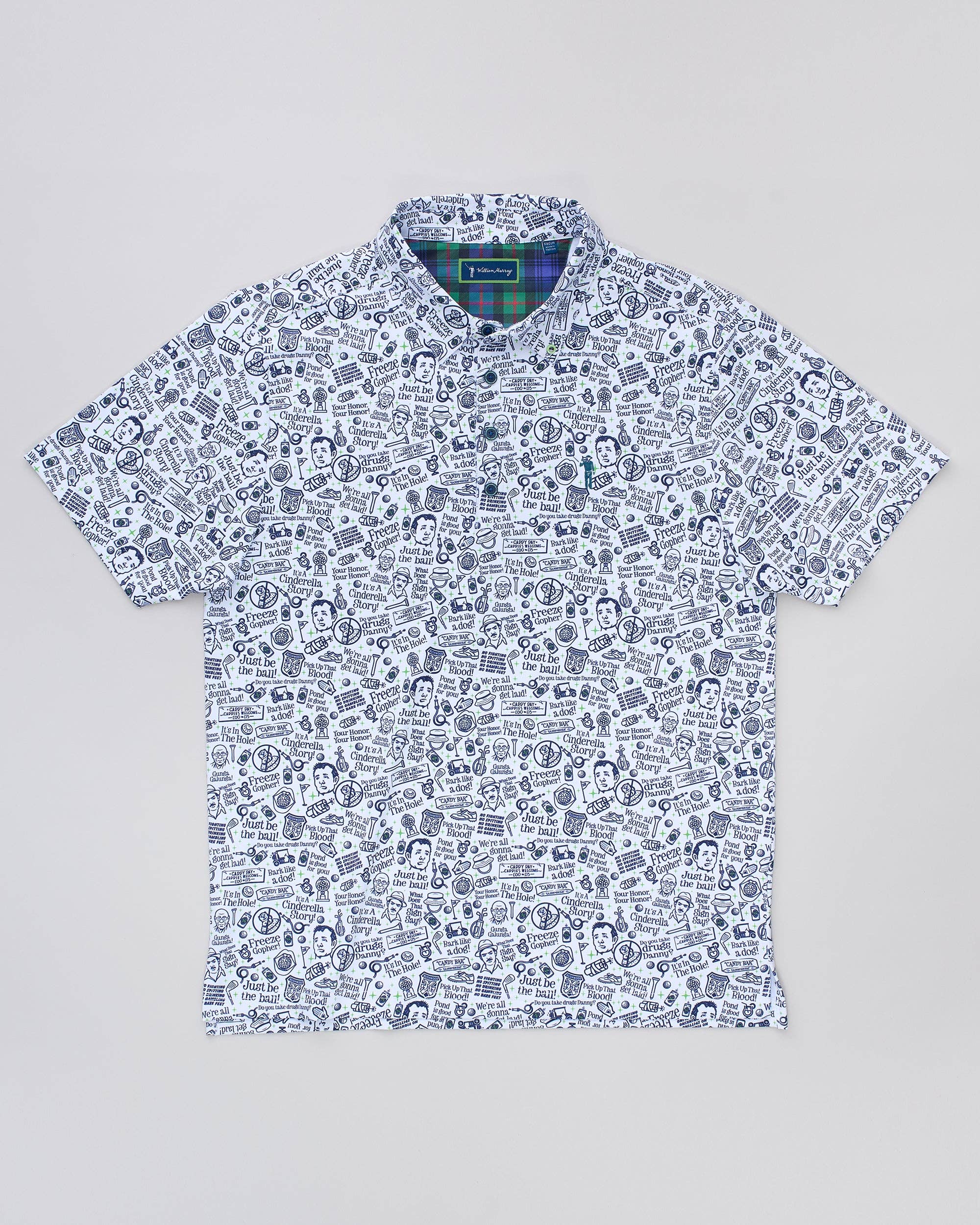 White Caddy Quotes Men's Polo for wholesale on Faire4