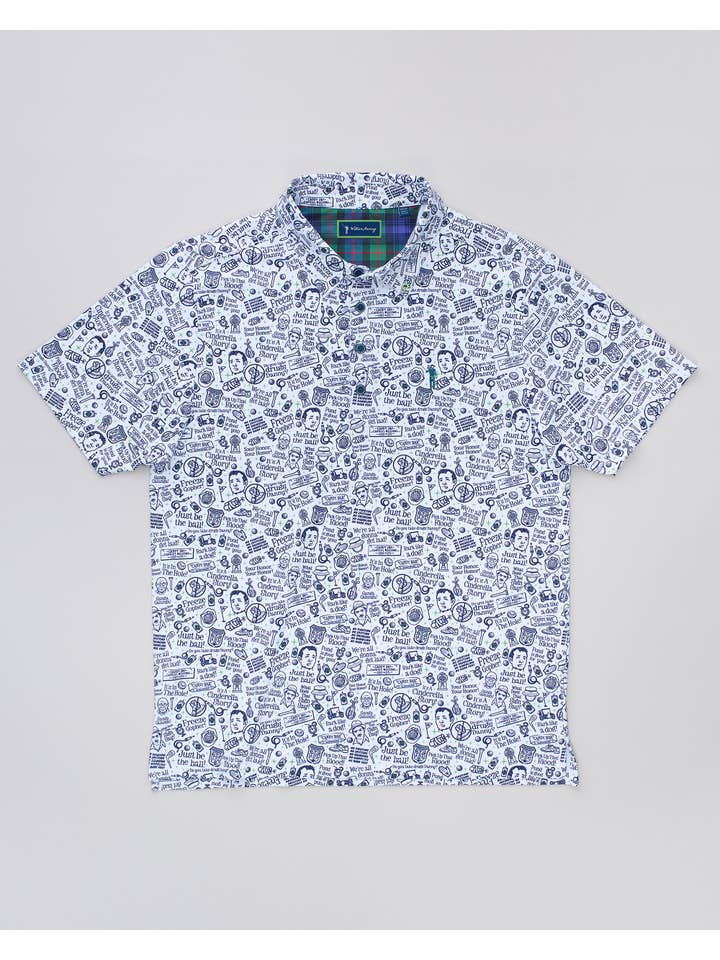 White Caddy Quotes Men's Polo for wholesale on Faire4