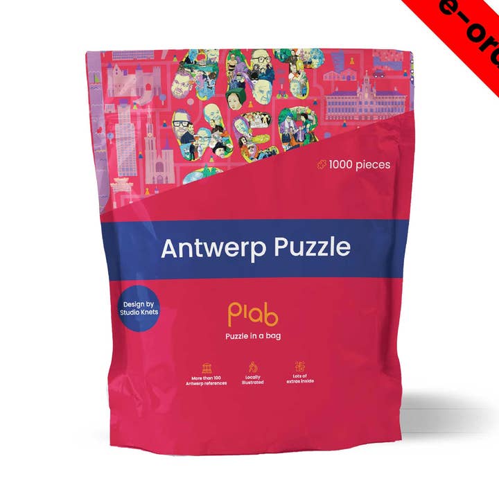 Puzzle di Anversa - 1000 pezzi - Lingua: Inglese per la vendita all'ingrosso da parte di Puzzle in a Bag