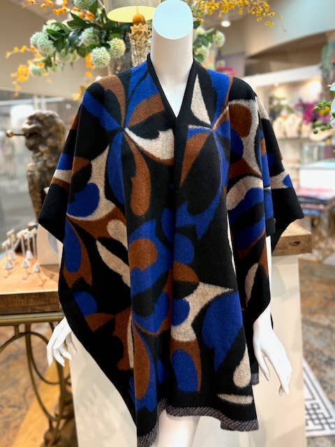 Pretty Persuasions - Wholesale Cape - Dames - CP24114 Spades Wolblend Cape Omslagdoek