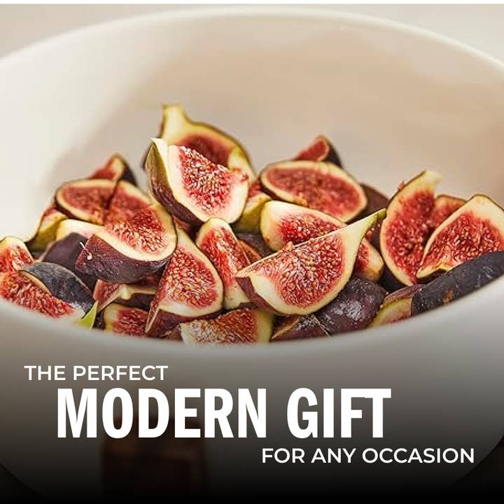 DUKA - Wholesale Serve Bowl - 101 oz White Porcelain Salad Bowl with Wood Base6