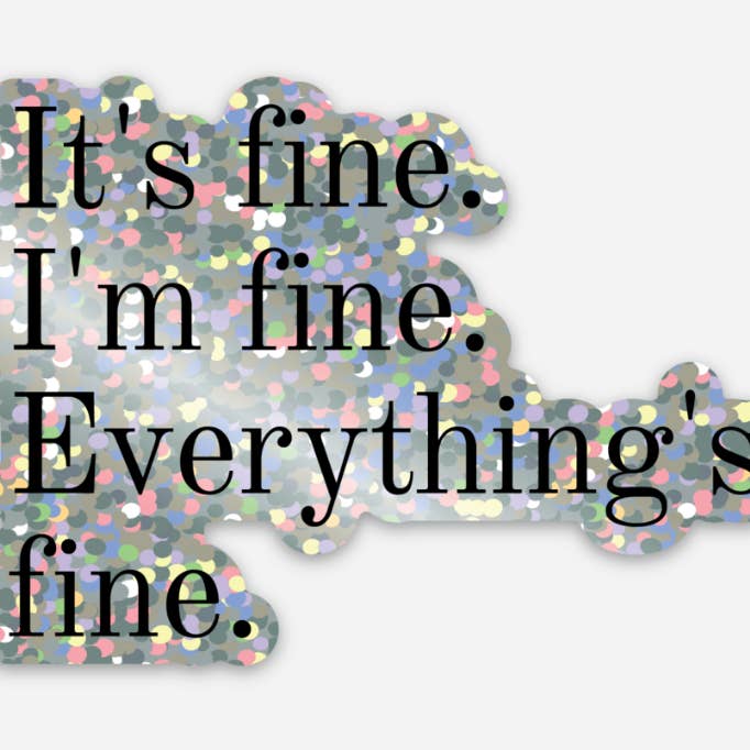 Jeg er fint citat holografisk klistermærke for engroshandel hos NovelTea Bookstore & Gifts