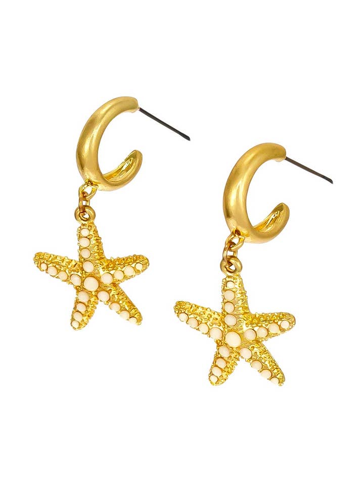 Dauplaise Smycken - Sjöstjärna Hoop Örhängen för wholesale av caroldauplaisejewelry