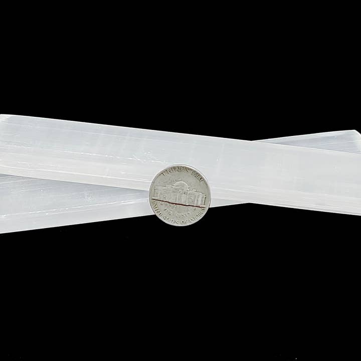CRCBEADS - Wholesale Spiritual Stone/Crystal - Natural Selenite Crystal Energy Charging Slab Size 1.25x6" Inches1