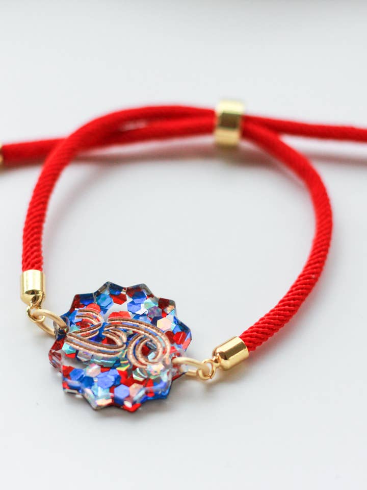 America 250 Patrotic Confetti Bracelet for wholesale by Wondermint Goods