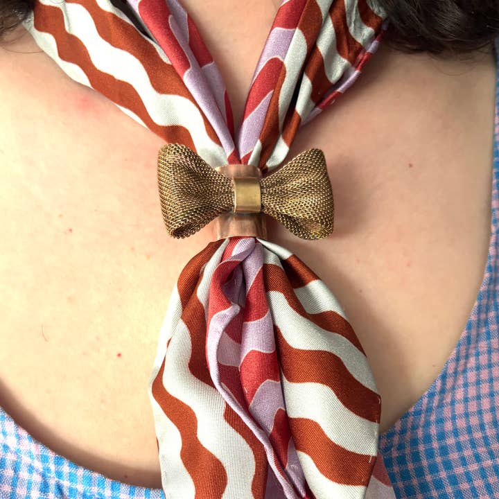 Vintage Bow Scarf Slide for wholesale by Rachel Pfeffer