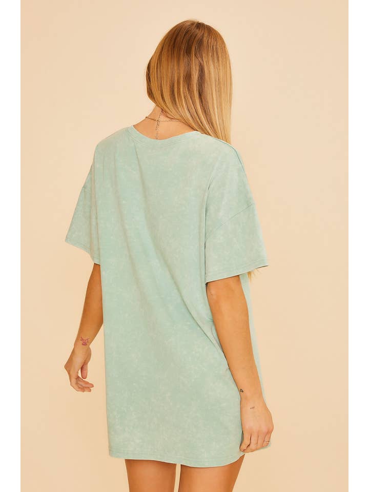 Baevely by Wellmade USA - Wholesale Tunic – Women’s - ACID WASH T-SHIRT18