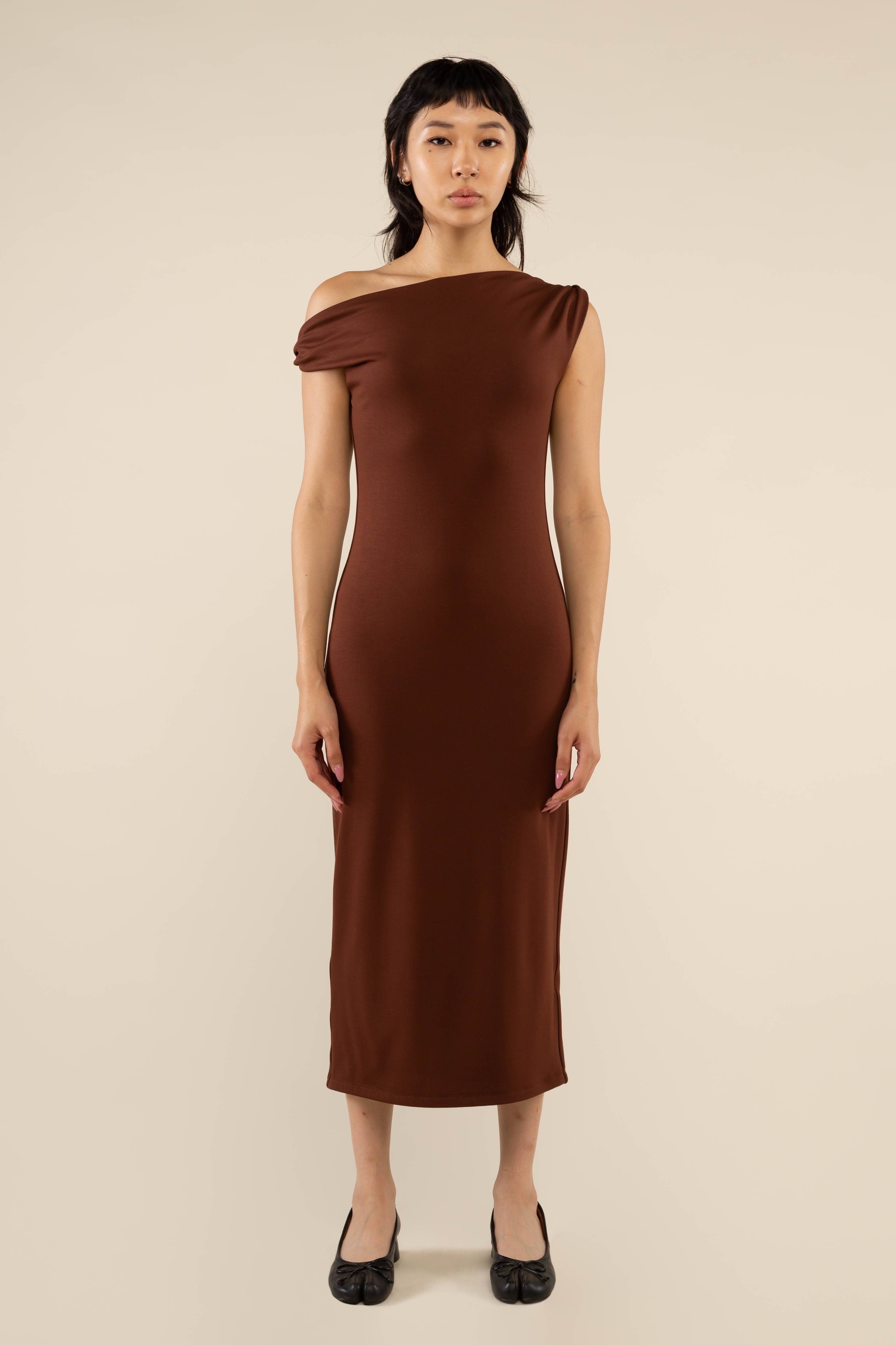 NLT - Wholesale Jurk - Dames - Ira midi-jurk met uitlopende schouders14