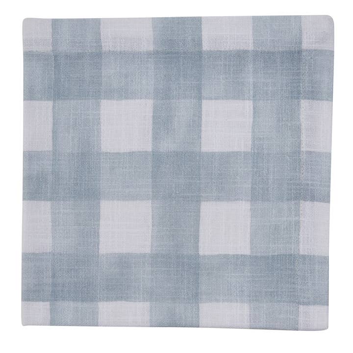 Buffalo Check Watercolor Napkin - Blue Mist for wholesale by Split P