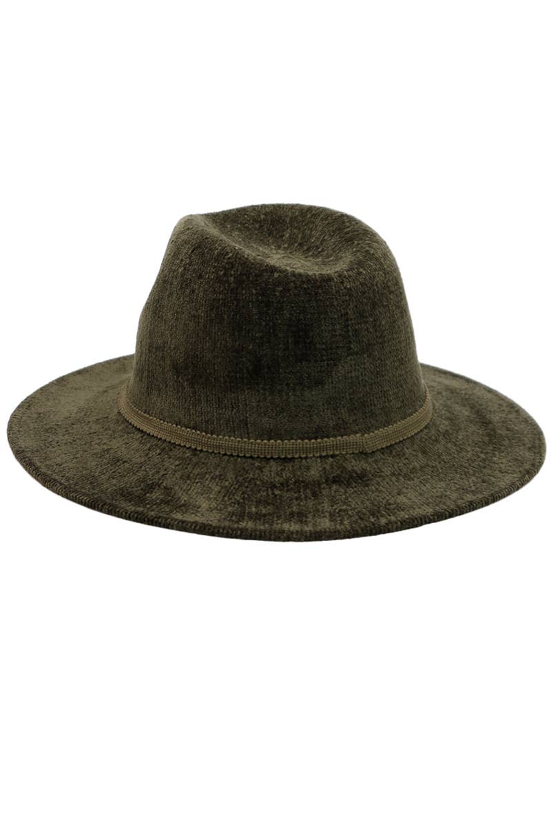 Cap Zone – wholesale Fedora – Women’s – Velvety Corduroy Woven Chenille Floppy Fedora Rancher Hat15