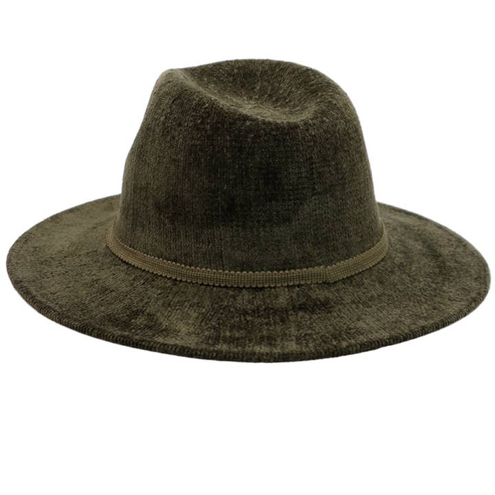 Cap Zone – wholesale Fedora – Women’s – Velvety Corduroy Woven Chenille Floppy Fedora Rancher Hat15