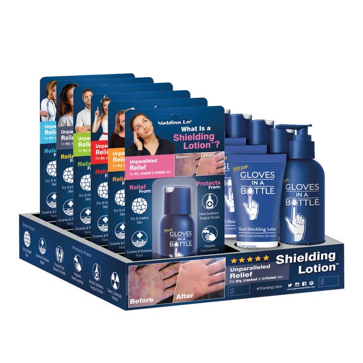 Gloves In A Bottle - Wholesale Hand Cream/Lotion - All In One Combo Tray - Gloves In A Bottle Shielding Lotion
