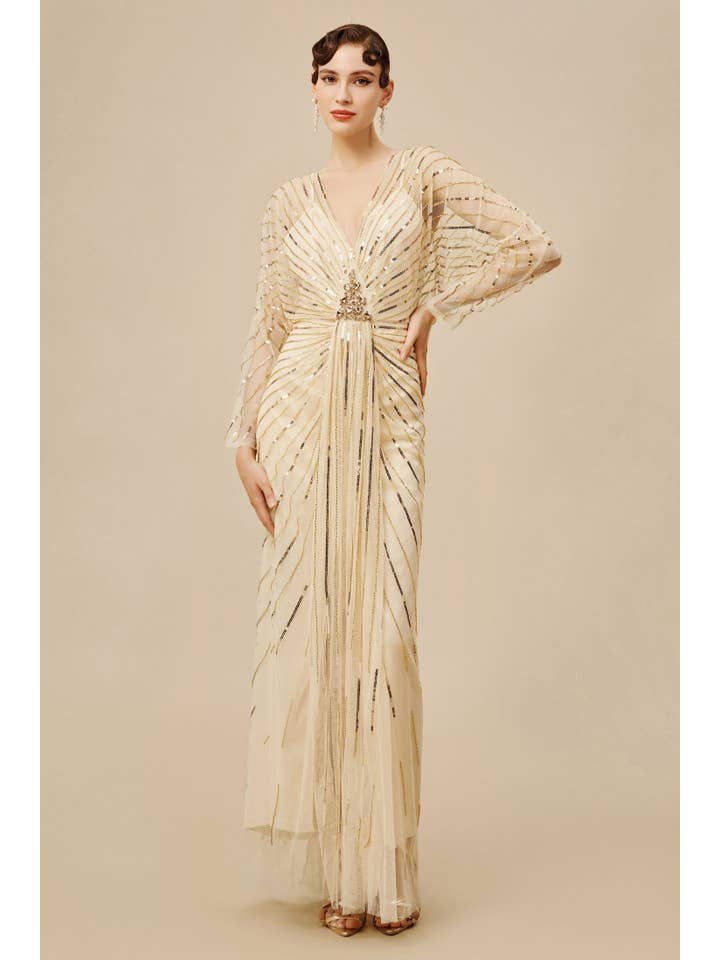 BABEYOND - Vente Robe de soirée – femme - Robe de soirée grande taille Zouzou ornée de cristaux10