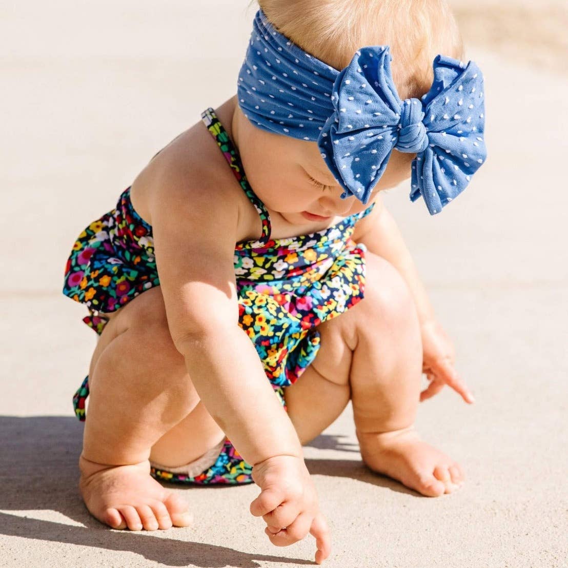 Baby Bling Bows - Vendita all'ingrosso Fiocco per capelli - Neonati - Fascia per capelli Baby Bling® Shabby Dot FAB-BOW-LOUS® in morbido nylon con fiocco13