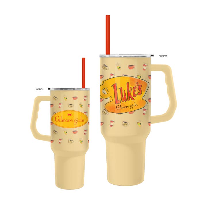 Silver Buffalo - Wholesale Insulated Mug/Tumbler - Gilmore Girls Watercolor Luke's Pattern 40oz SS Tumbler
