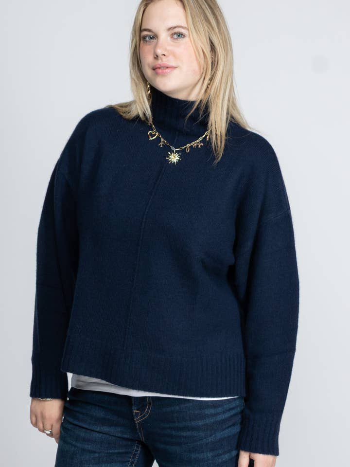Lumé High Navy for wholesale by Oxford Meadow Cashmere