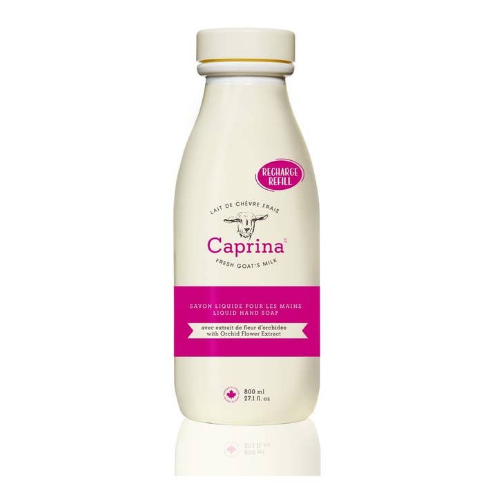 Caprina geitenmelk handzeep navulling - Orchid Flower 27,1 oz voor wholesale door Caprina by Canus