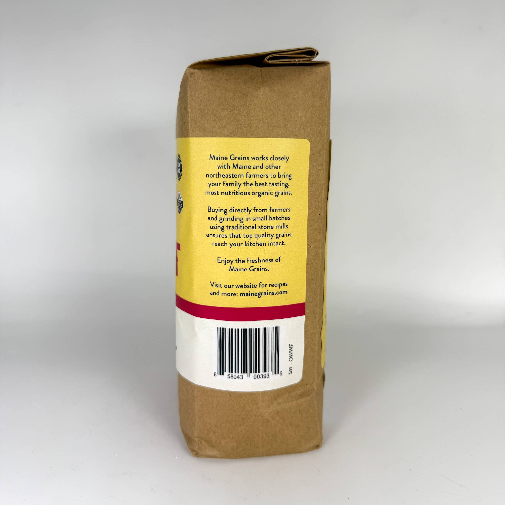 Maine Grains - Wholesale Flour - Organic Whole Wheat Flour / 6x2.4#2