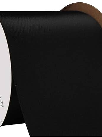 Double-Face Satin Black 4" x 20 Yards for wholesale by Berwick Offray Ribbon