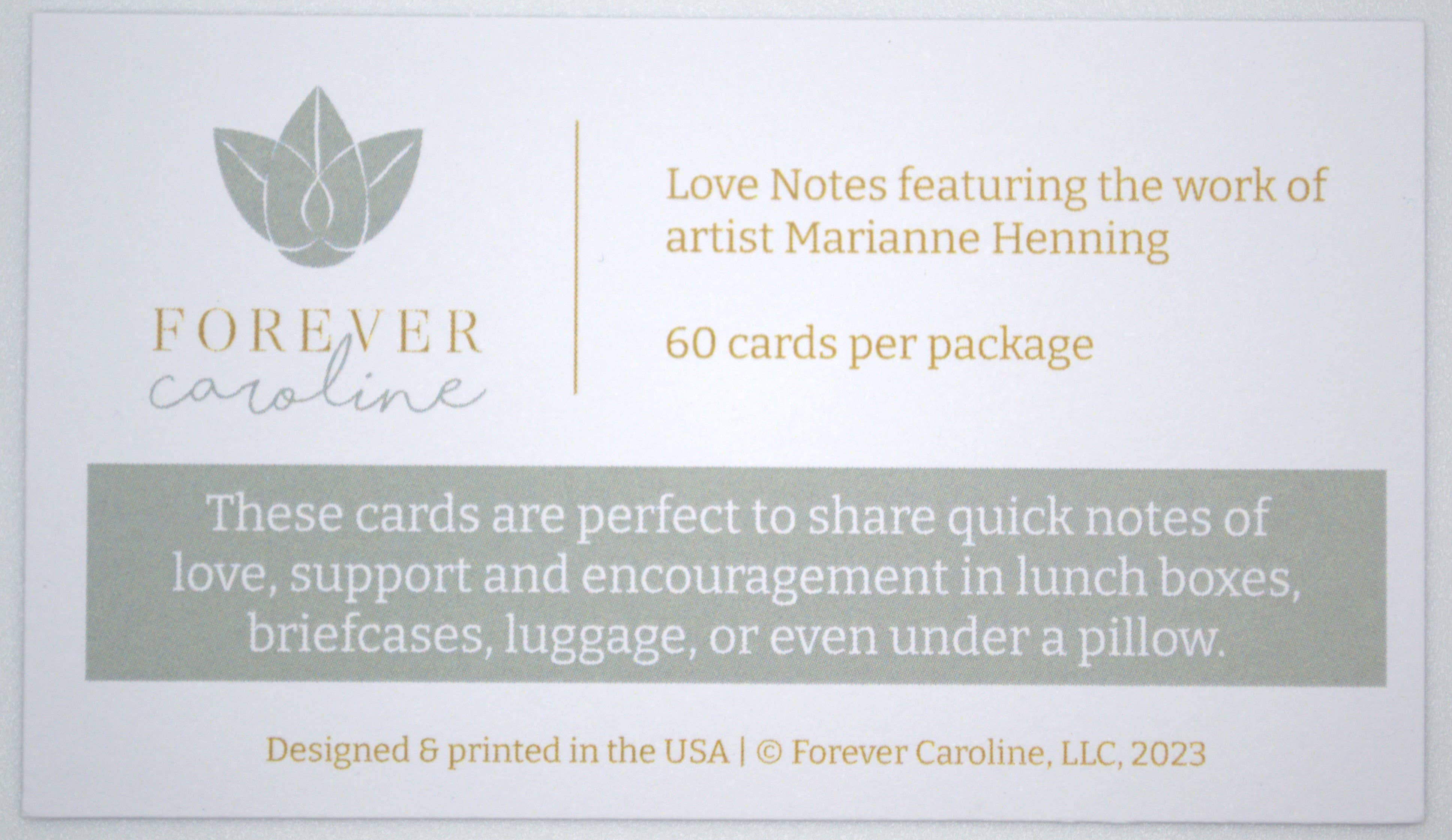 Forever Caroline LLC – wholesale Stationery/notecard set – Vintage Typewriter "Love Notes" | Pack of 60 Tiny Cards3