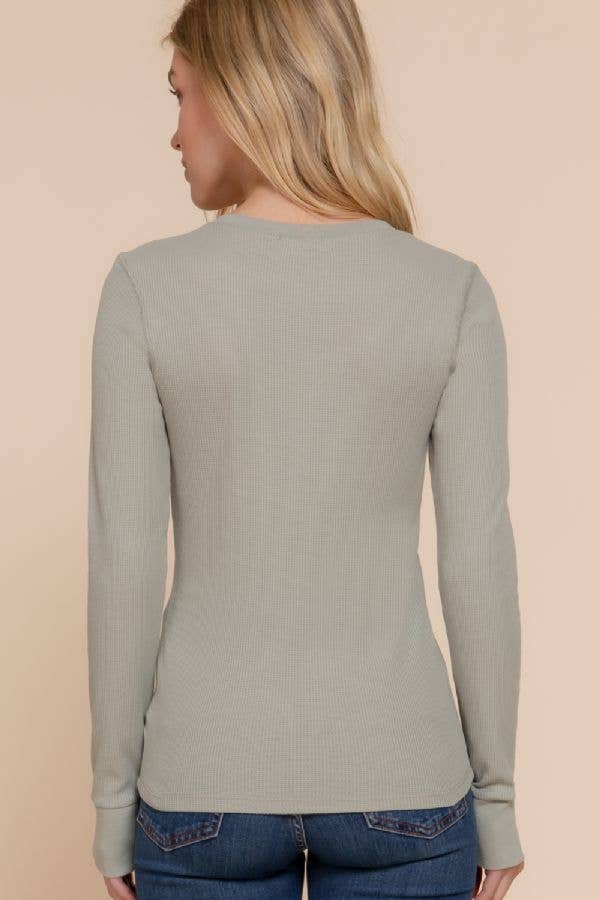 Vanilla Monkey - Wholesale Knit Top - Women's - Long Sleeve V-neck Thermal Knit Top17