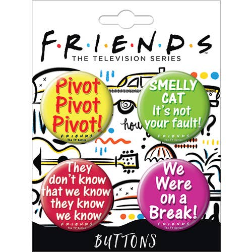 Friends BT4 7 Carded 4 Button Set for wholesale by Ata-Boy