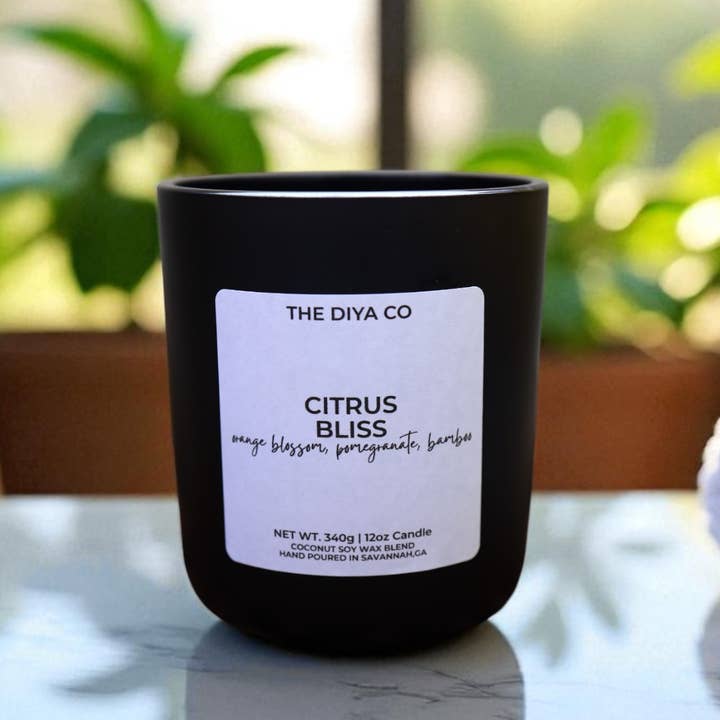 12 oz Citrus Bliss | Kokos-Soja-Kerze für den Großhandel von The Diya Co