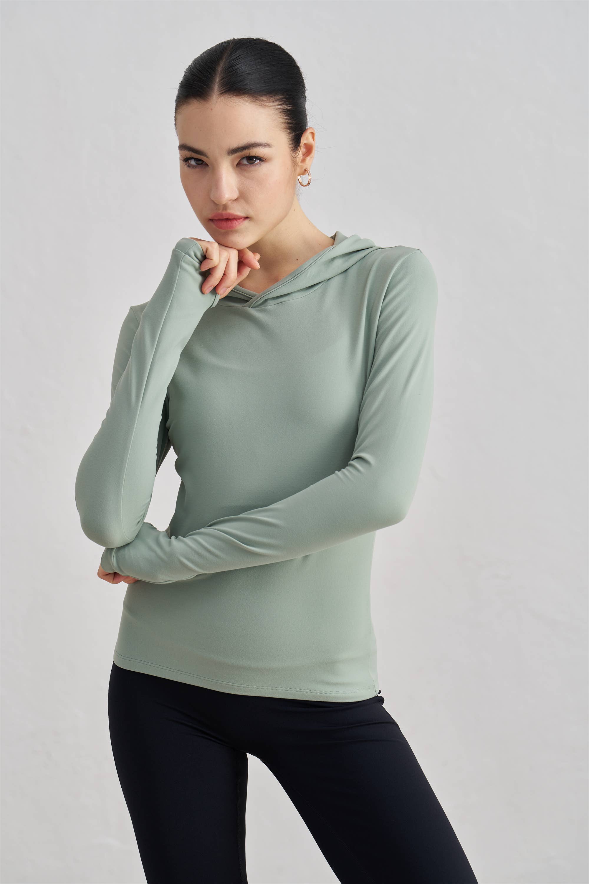 91thelabel - Wholesale Athletic Top - Women's - Juno Long Sleeve Active Top With Hoodie 3