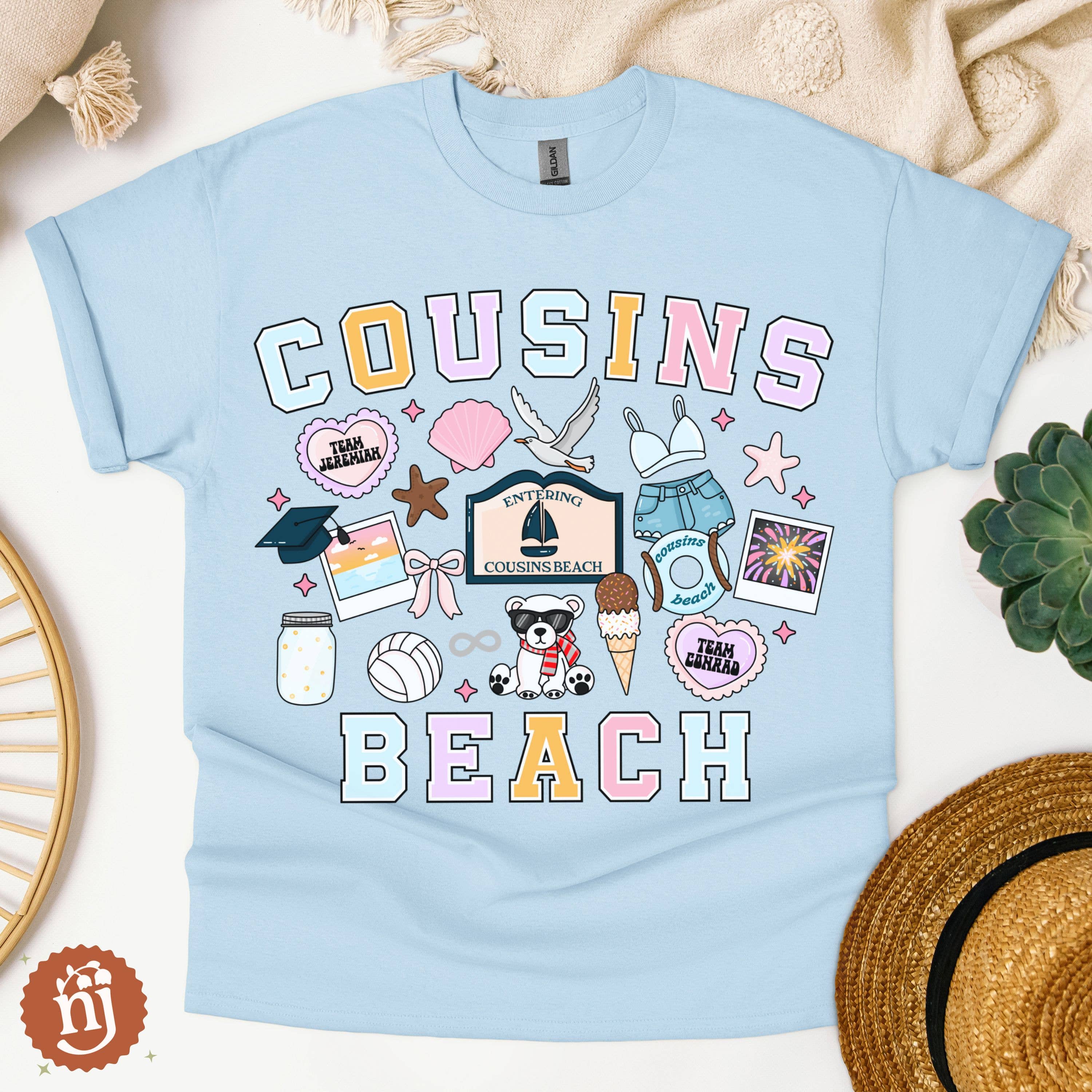 Nearly June Design Co – wholesale T-shirt (graphic) – unisex – The Summer I Turned Pretty Cousins Beach T-Shirt6