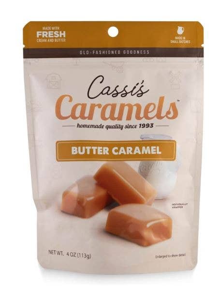 Sunflower Food Company - Wholesale Caramel - Cassi's Butter Caramel 12/4 oz resealable bags3
