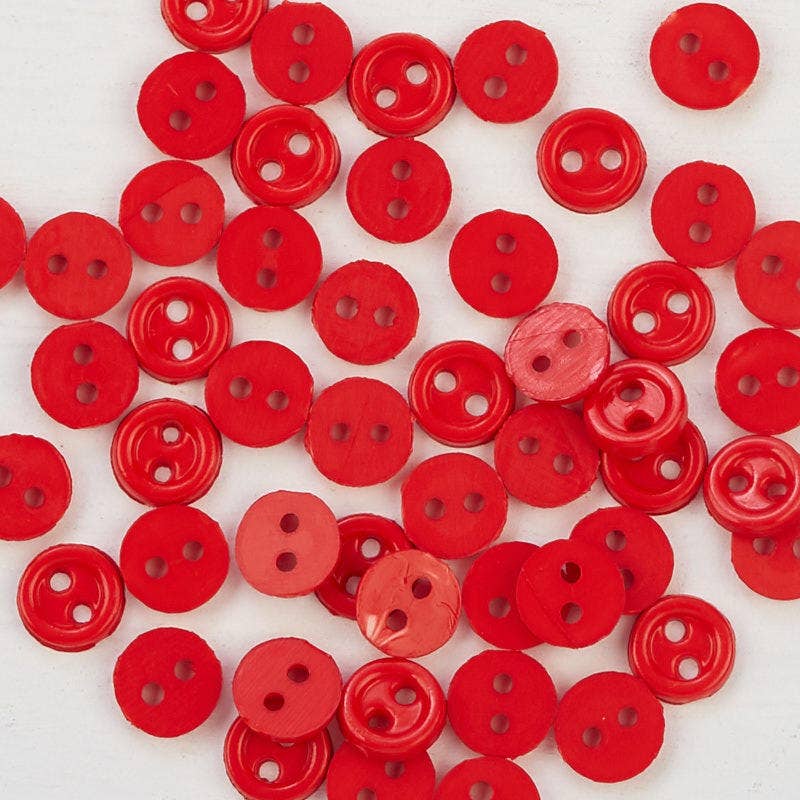 Factory Direct Craft - Wholesale Sewing Button/Snap - 50 Micro Mini Tiny Buttons - 6mm (about 1/4") - Select Color0