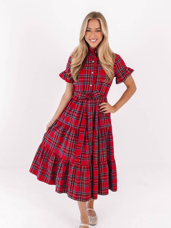 Hollin Button Up Midi Dress for wholesale by J.Marie Collections