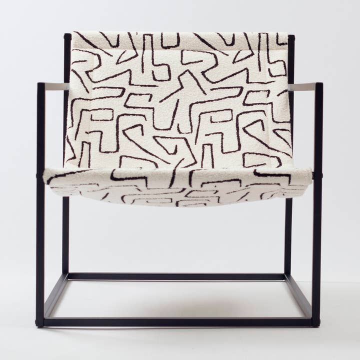 Modern Lounge Sling Steel Accent Chair Minimalist Decoration for wholesale by Fineroom Living