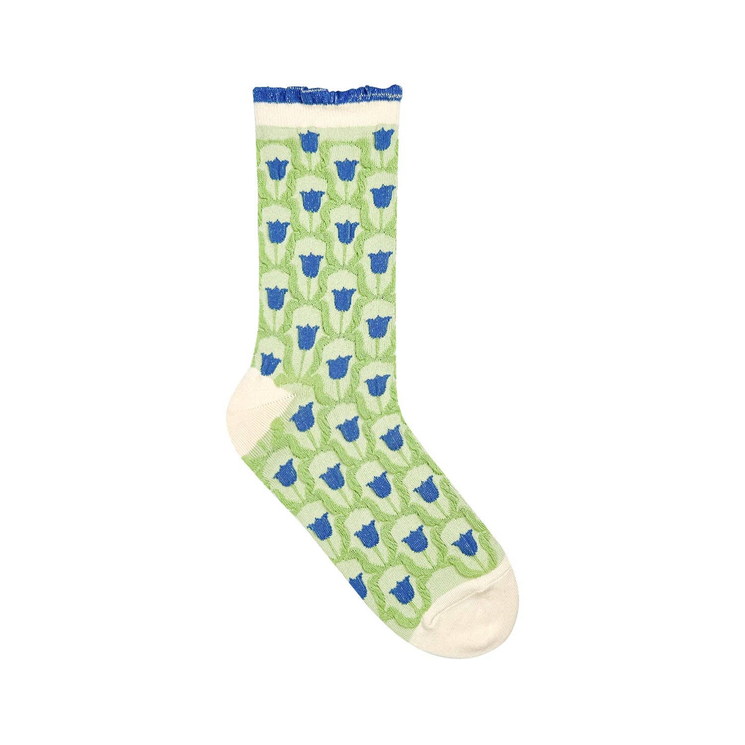 7DAYSSOCKS - Vente Chaussettes – femme - Chaussettes à volants pailletées fleuries pour femme0