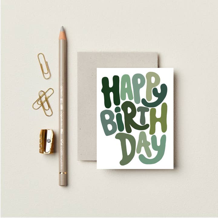 Unique Birthday Card | simple greeting card hand drawn for wholesale by Christine Collective Co