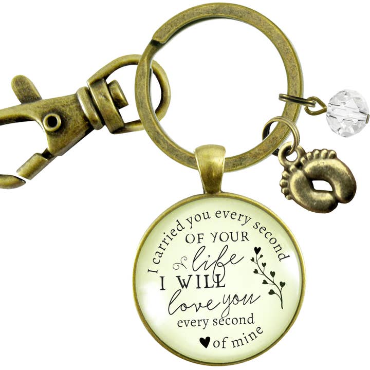 Miscarriage Keychain I Carried You Every Second Of Your ^ for wholesale by Gutsy Goodness