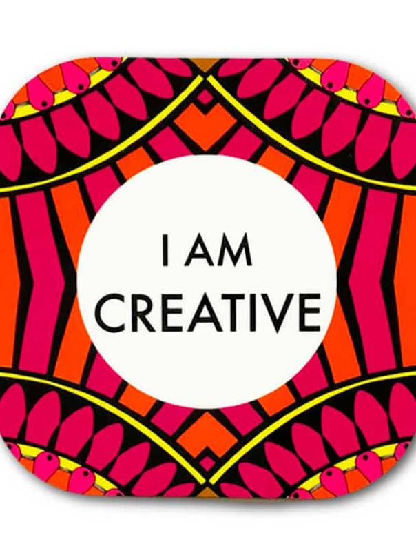 'I am Creative' – mantra coaster for wholesale by LOVELEEN®️