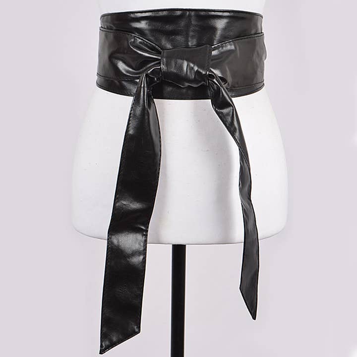 3AM BY H&D ACCESSORIES - Wholesale Belt - Women's - Faux Leather Tie Up Belt.